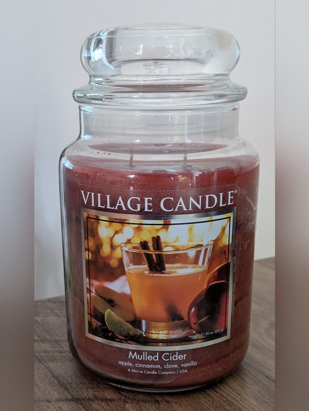 HTF Seasonal Mulled Cider Scent Village Candle